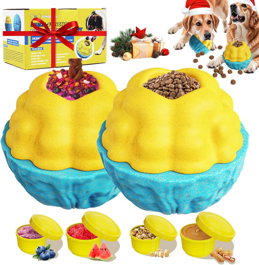 Dog Puzzle Toys, Dog Treat Holder Toy 2 Pack, Pupsicle Dogs Puzzles for Smart Dogs(2 Pack)