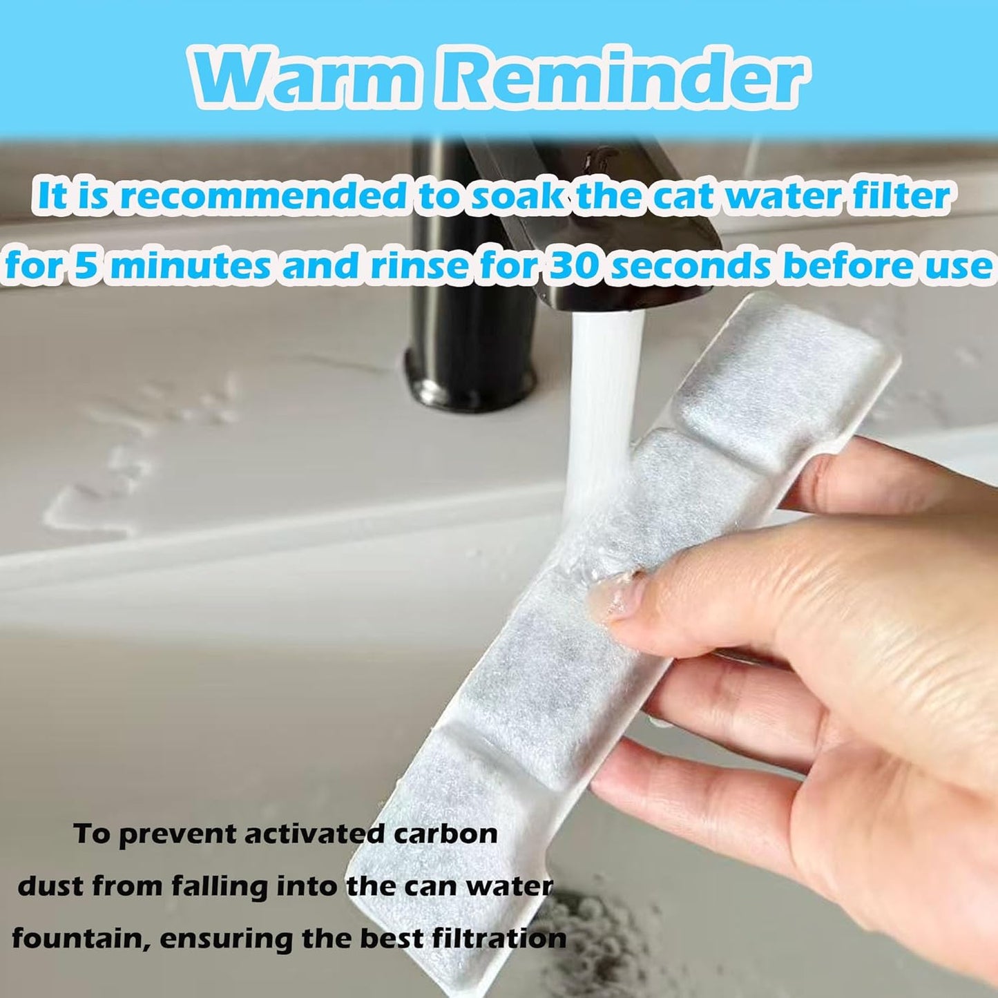12 Set Dog Water Fountain Filters Replacement Compatible with SIBAYS 4Gal/15L, for Kastty 4Gal/15L Stainless Steel Fountain