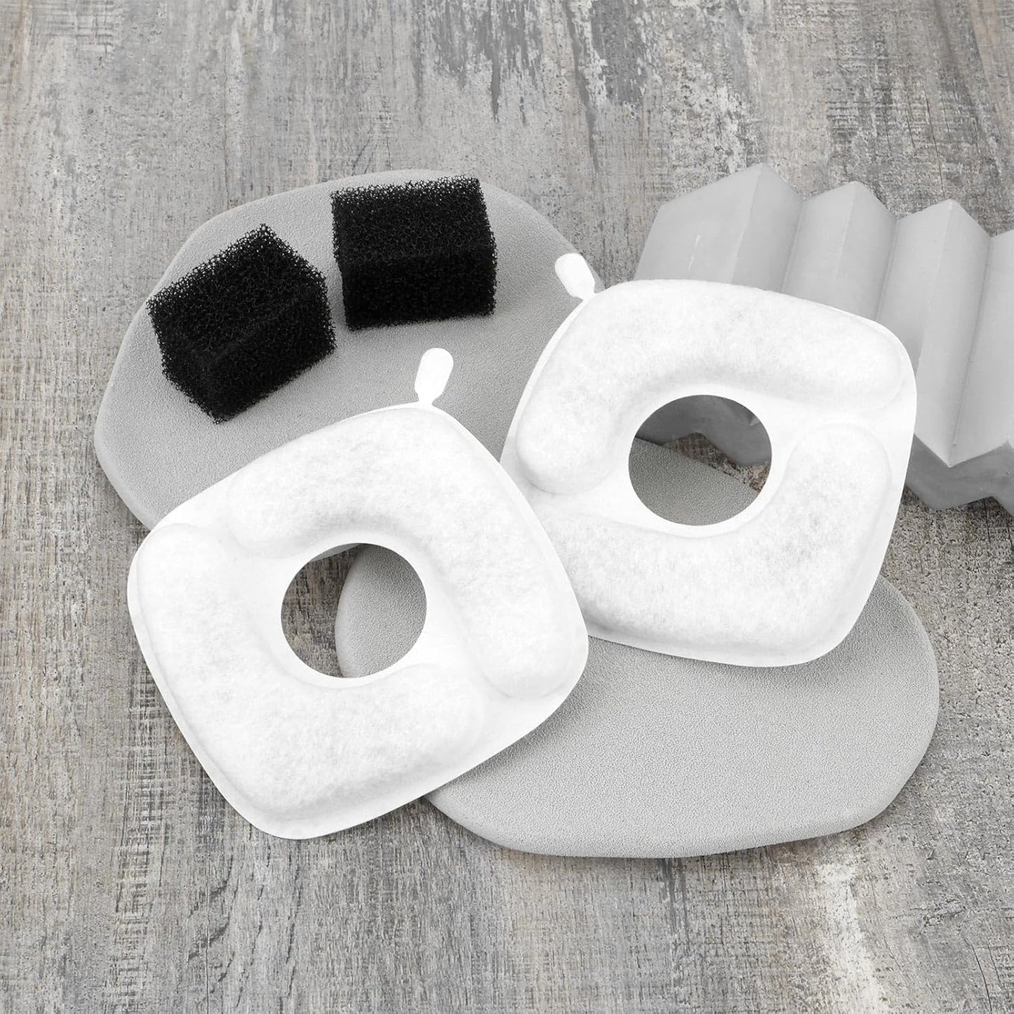 4PCS Cat Water Fountain Filters Replacement Filter Elements and Filter Sponges Set Compatible with 67oz 95oz 135oz Automatic Pet Fountain Dog Water Dispenser