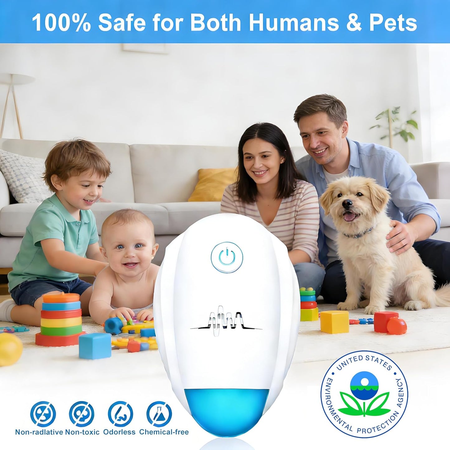 2026 Upgraded Ultrasonic Repeller 6 Packs,Indoor Ultrasonic Repellent, Electronic Plug in Pest Control for Bugs,Mosquito,Roach, Ant, Rodent, Mouse, Spider Repellent for House, Warehouse, Garage (6)