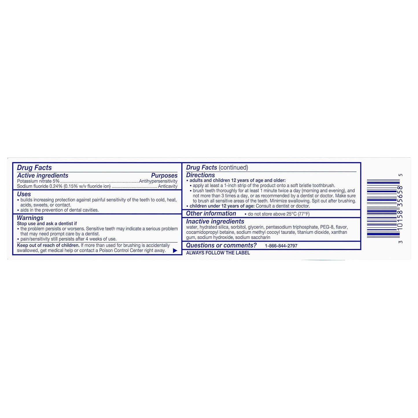 Sensodyne Extra Whitening Sensitive Teeth and Cavity Prevention Whitening Toothpaste, Amazon Exclusive, Cool Mint, Amazon Exclusive- 4 Ounces (Pack of 4)