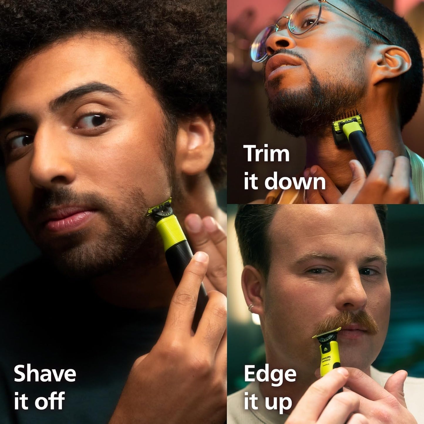 Philips Norelco OneBlade 360 with Connectivity Hybrid Face + Body, Electric Beard Trimmer, Shaver and Body Groomer Kit with 360 Blade Tech, 1x360 Blade, 5-in-1 Comb, Travel Case, Model QP4631/90