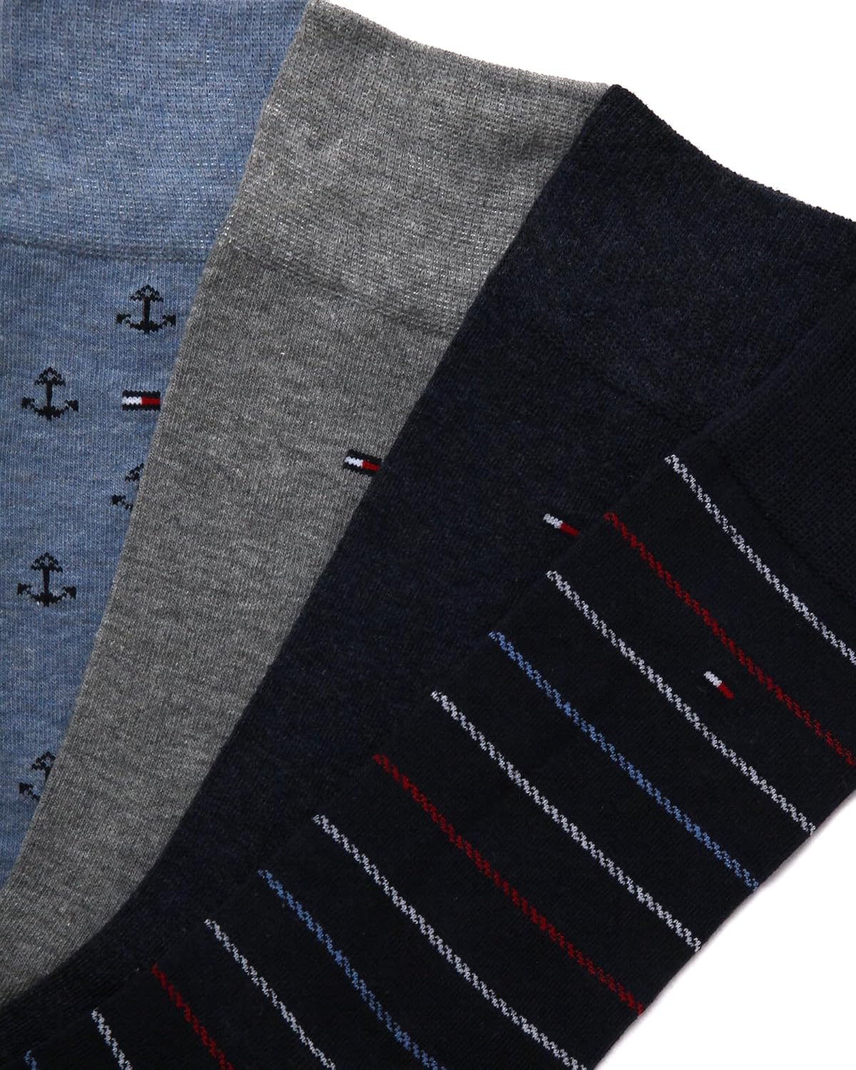 Tommy Hilfiger Mens Dress Socks - 4 Pack Lightweight Everyday Crew Work Socks for Men for Casual & Formal Wear