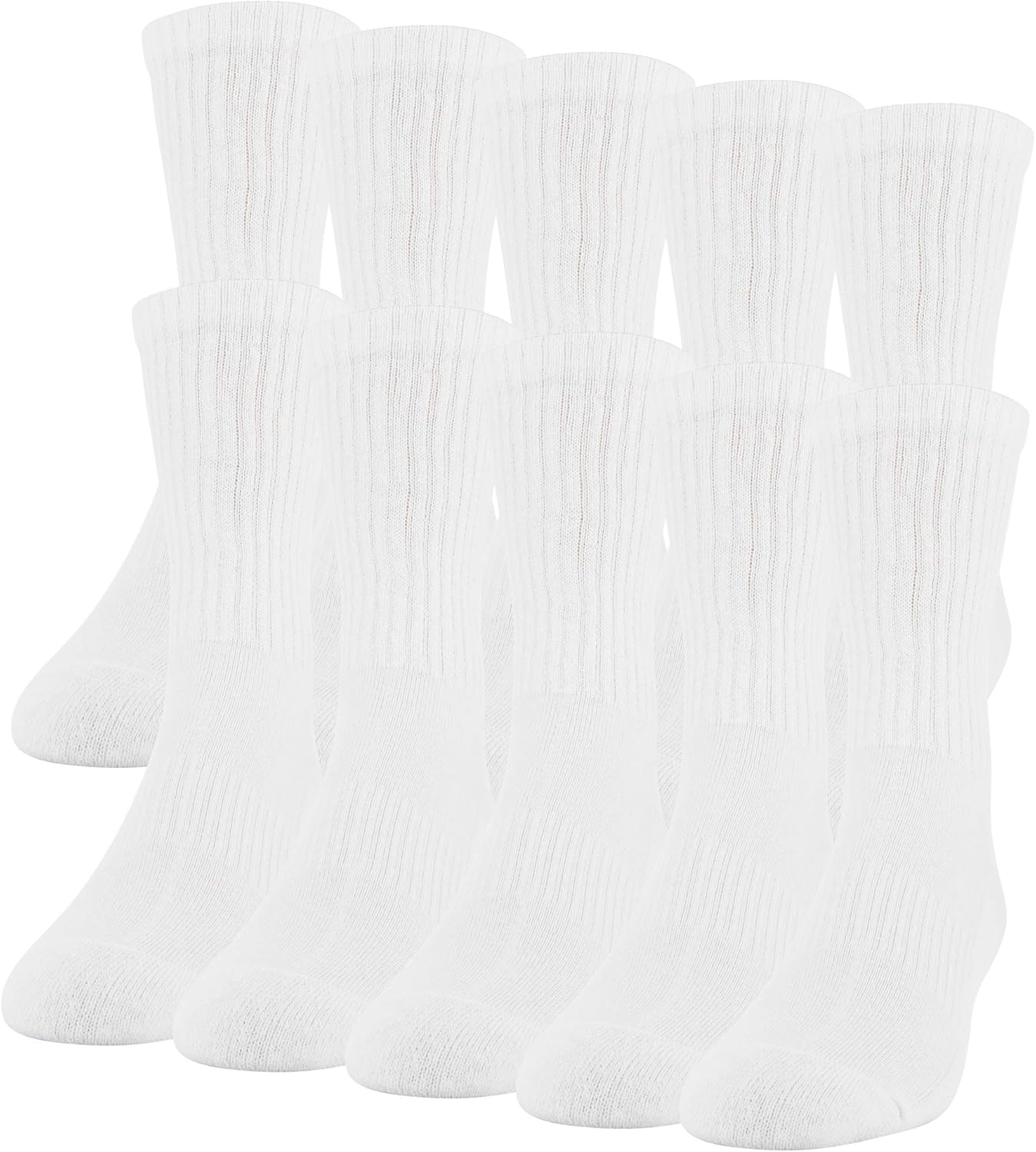 Gildan Men's Active Cotton Crew Socks (10-Pack)