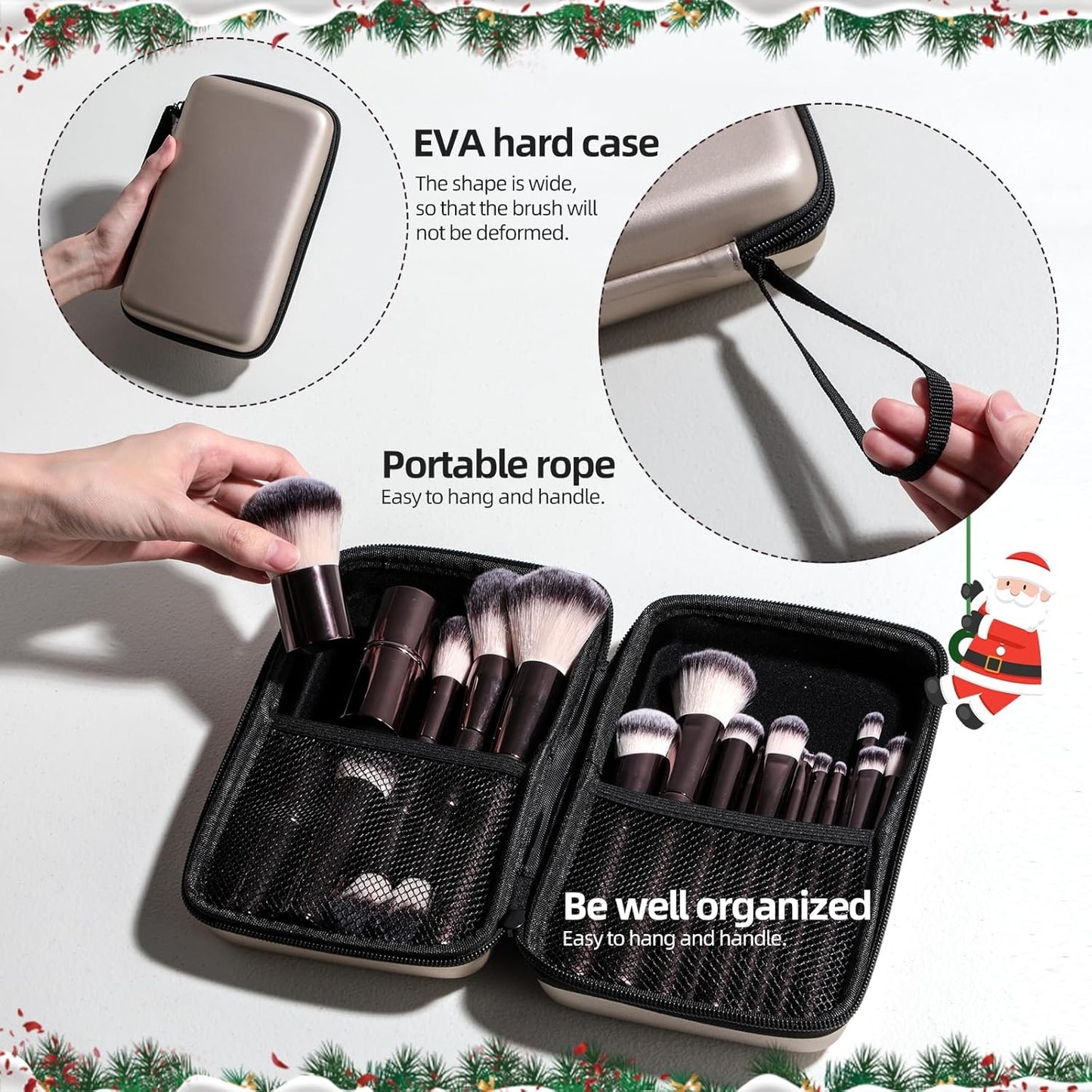 Professional Makeup Brushes BS-MALL With Travel Case - Kabuki Brush Eyeshadow Brush, Concealer Brush, Blush Brush Bronzer & Foundation Brush 20 Pcs, Labeled Daily Use & Versatile Occasions Gift Box