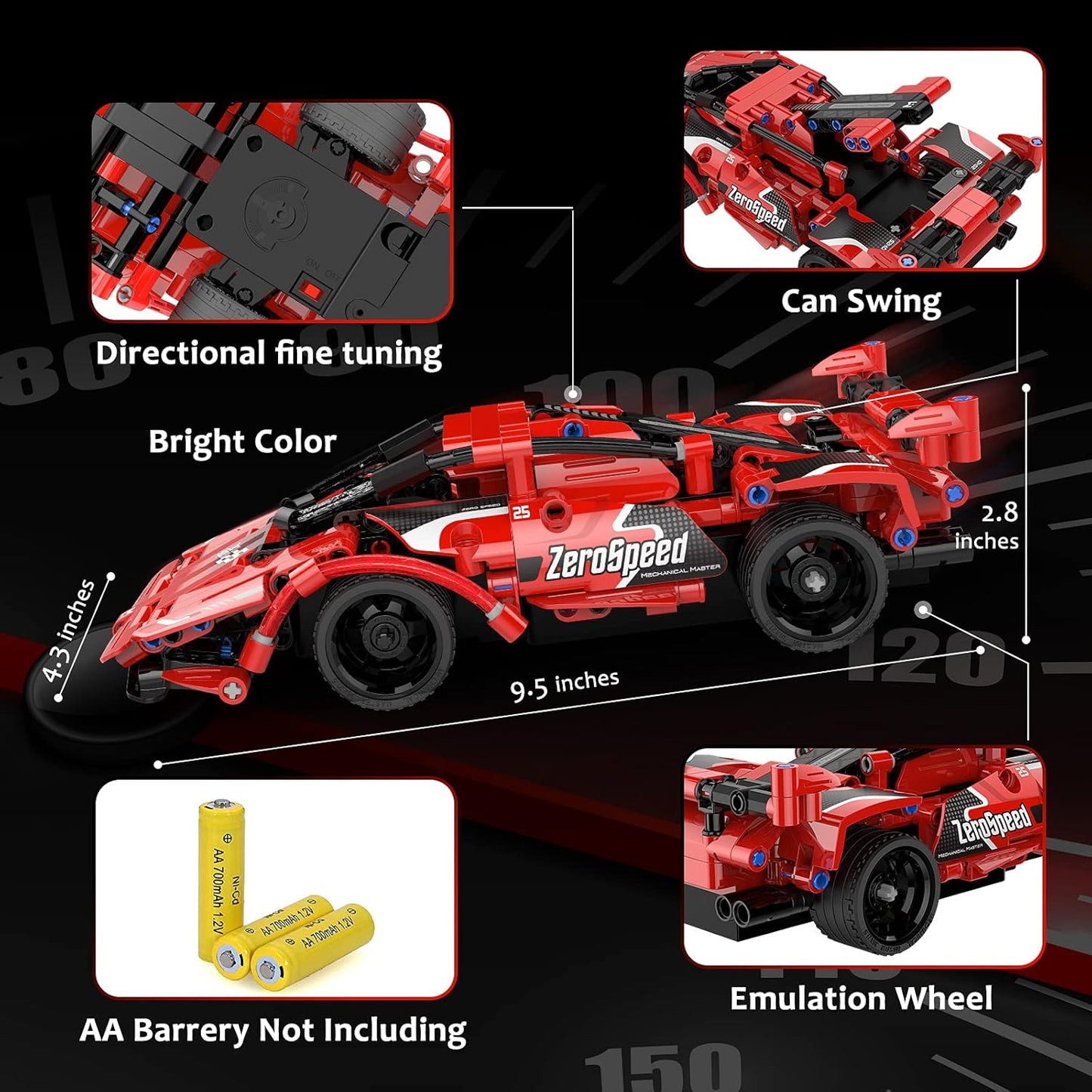 GMAOPHY STEM Building Toys for Kids Age 5 6 7 8 9 10 11 12 Years Old, 2 in 1 Remote Control Racer Car Engineering Kits, Early Learning Building Blocks, Christmas Birthday Gift for Boys Girls Age 8-12