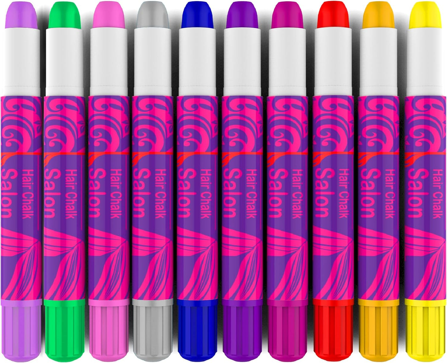 Desire Deluxe - Girls Gifts Hair Chalk 10 Temporary Non-Toxic Easy Washable Hair Dye Colourful Pens