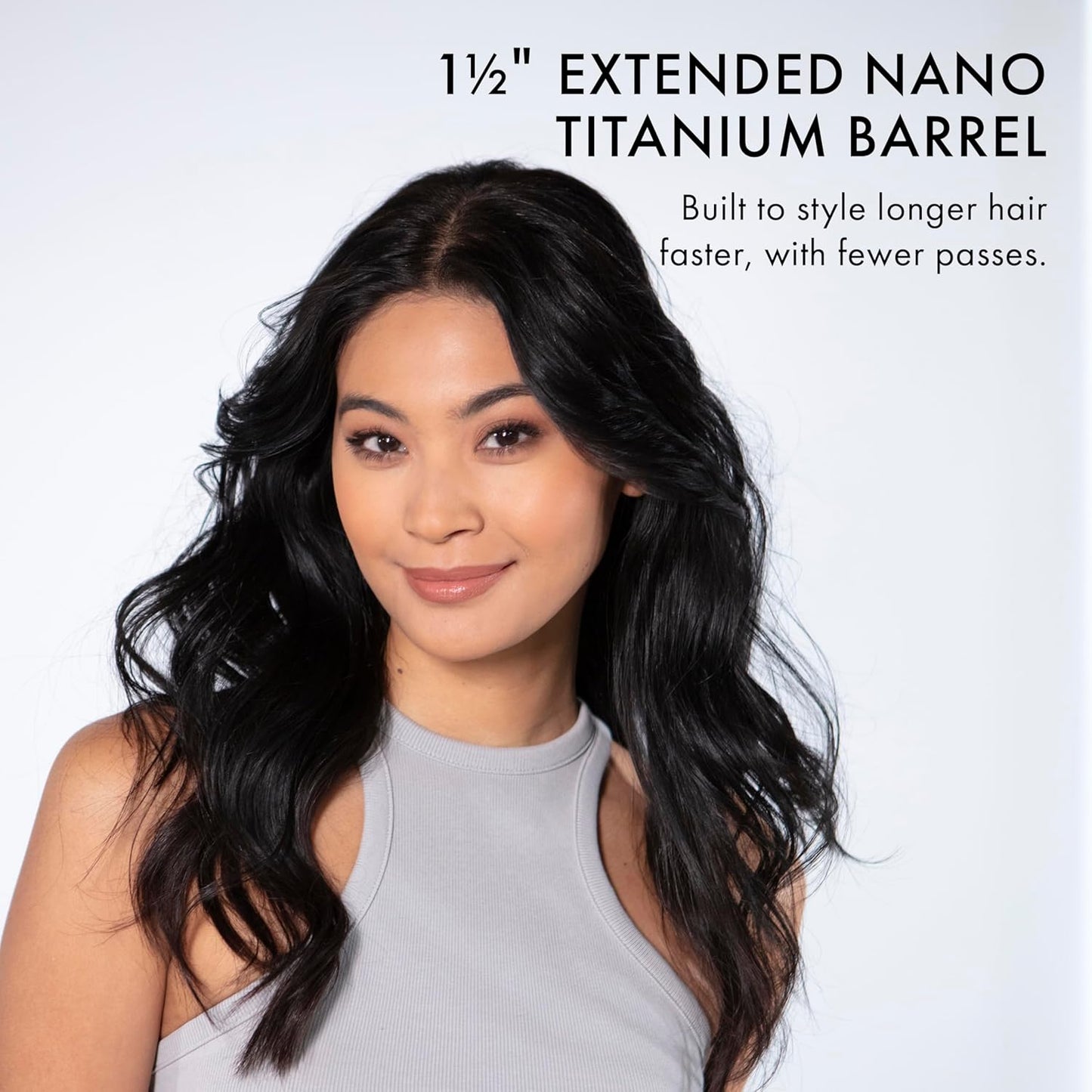 Nano Titanium Professional Curling Iron with Extended/Long Barrel Perfect for Longer Hair