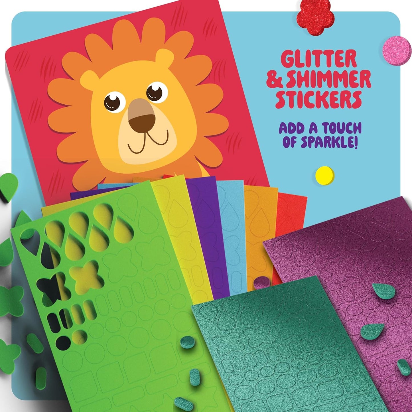 Dan&Darci Foam Sticker Art Craft for Kids - Easter Basket Stuffer - Toddler Arts & Crafts for Ages 3-5 - Boys 4-6 Birthday Gift - DIY Kid Activities Ages 3 4 5 6 Years - 4 Year Old Boy Gifts