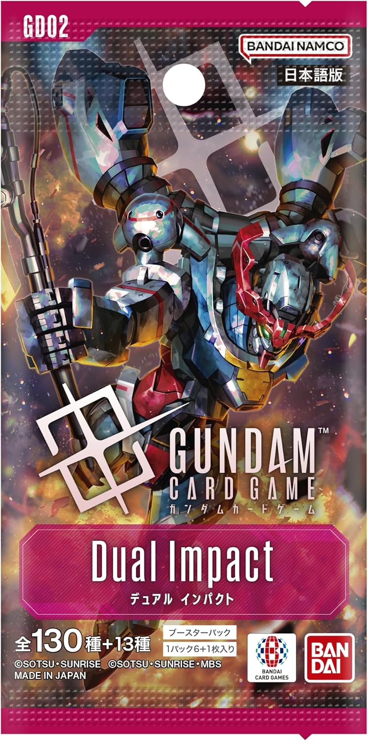 BANDAI Gundam Card Game Booster Pack, Dual Impact [GD02] (Box) 24 Packs