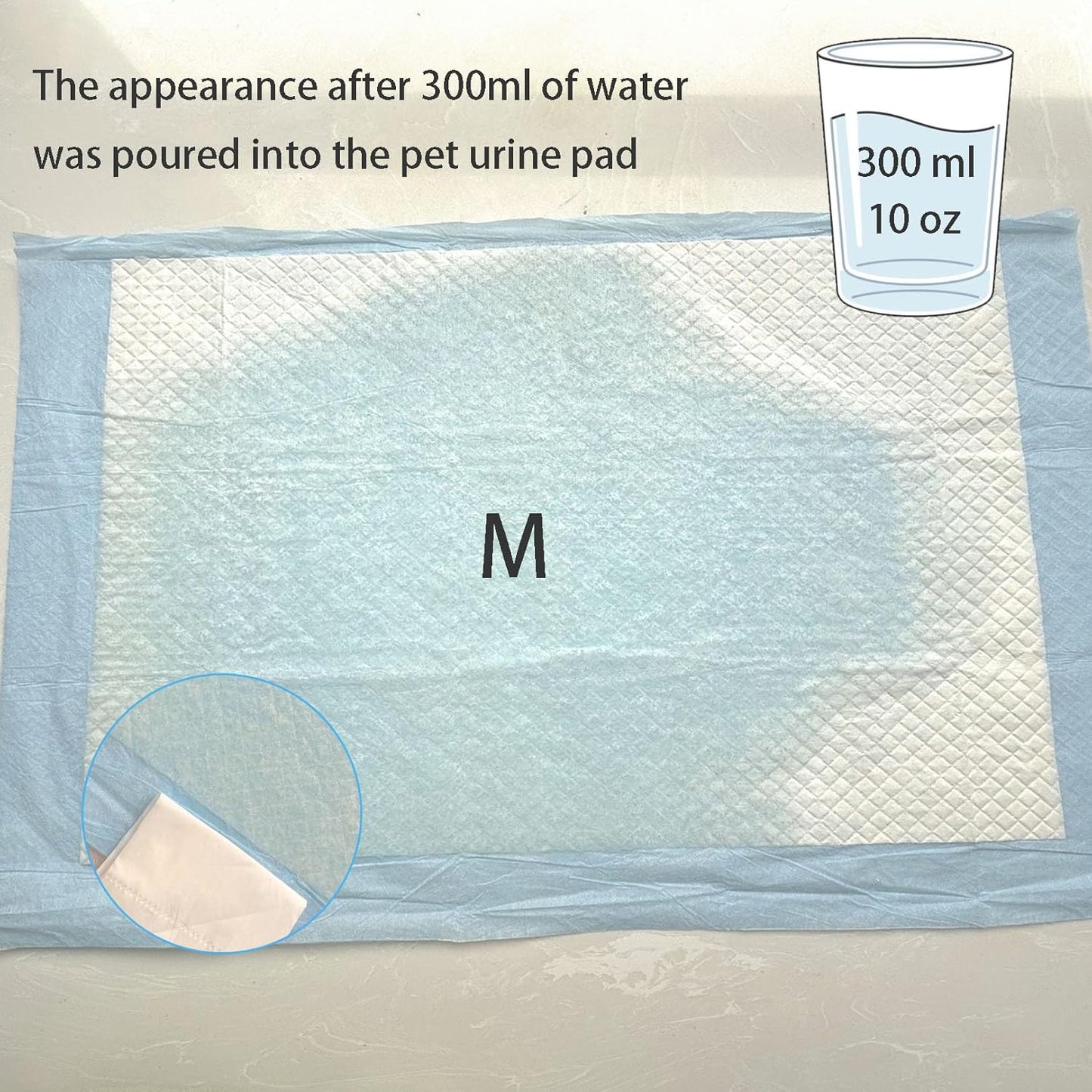 50 Pcs Rabbit Pee Pads, Disposable Guinea Pig Pee Pads cage Liners for Small Animals Ferrets, Rabbits, Hamsters, and 17.7"x23.6" (Blue, M)
