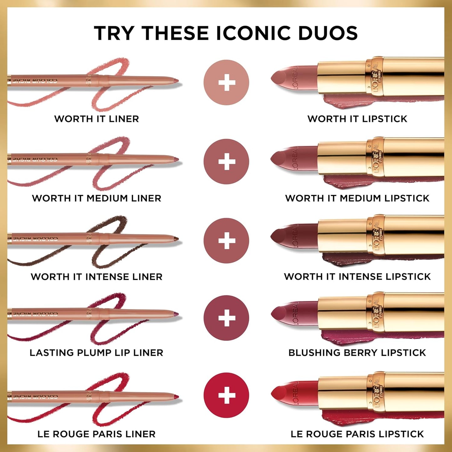L'Oreal Paris Colour Riche Satin Lipstick for Moisturized Lips,Lip Makeup with Argan Oil and Vitamin E,Worth It Medium,0.13 Oz