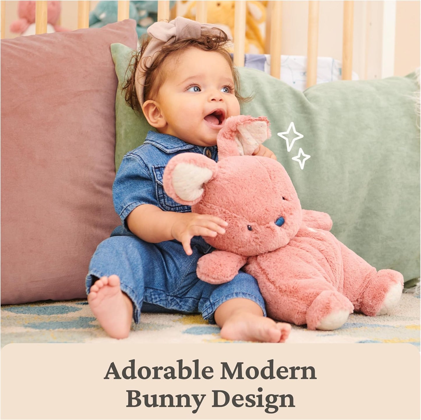 GUND Baby Oh So Snuggly Bunny Stuffed Animal, Bunny Toddler Toy, Dusty Rose Pink, 12.5"