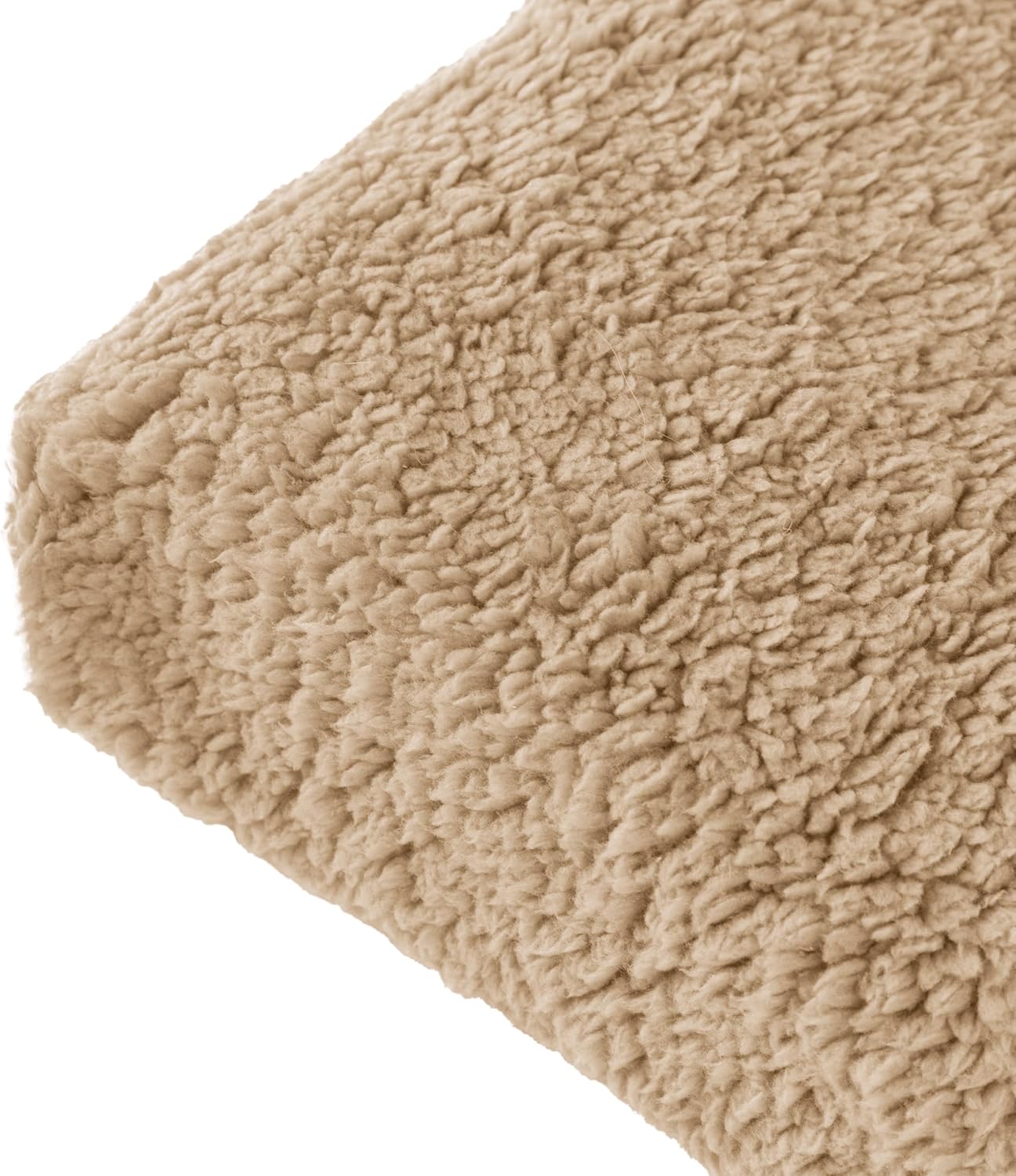 Sherry Kline Reversible Sherpa to Sherpa Crate Mat for Pets - Durable Zippered Design, Removable Washable Cover - 20" x 30" x 2.5", Small, Taupe