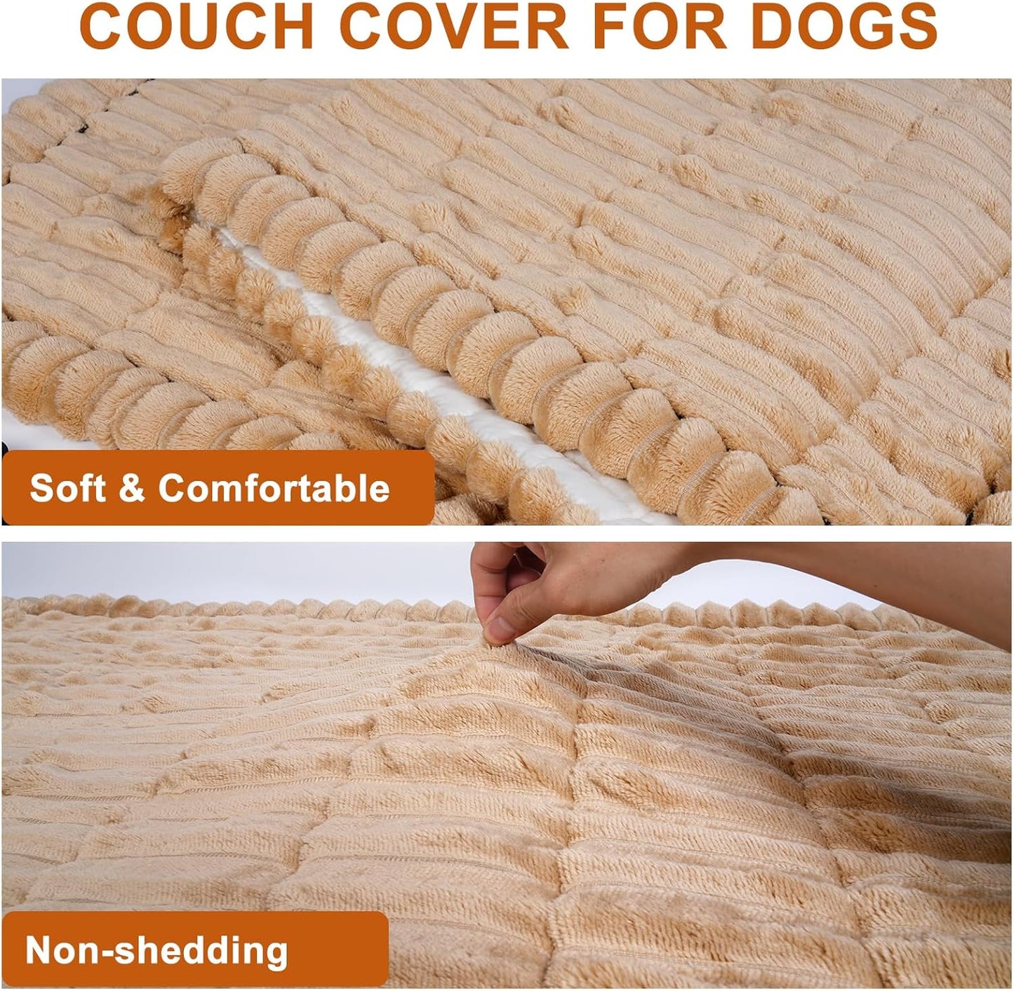 PHOPHO Couch Cover for Dogs Washable, Sofa Cover Protector for l Shape, Non Slip Dog Blanket Cover, Friendly Pet Mat Bed for Outdoor, Soft, 27.6" x 70.86"