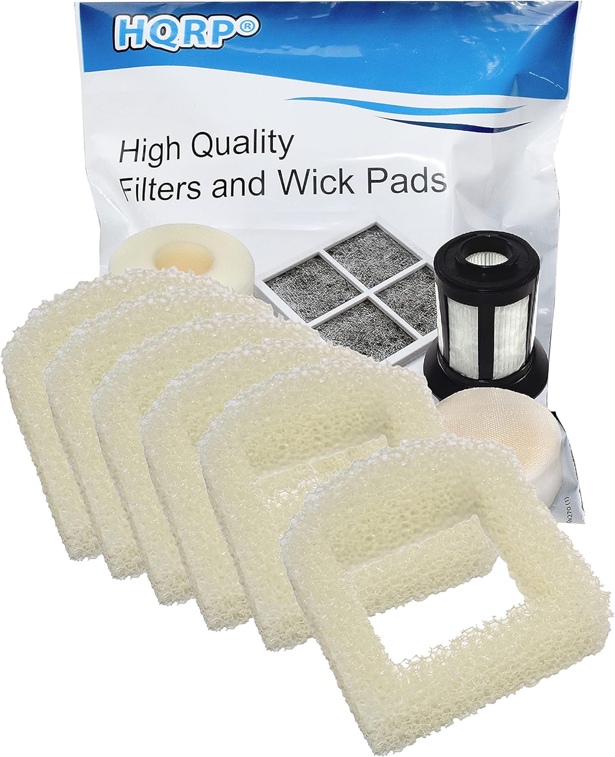 HQRP 6-Pack Foam Pre-Filter Compatible with Drinkwell Ceramic Lotus PWW00-13709 DMLT-CER, Sedona PWW00-15417, Pagoda PWW00-13907 PWW00-14289 Pet Fountain; PAC00-13711 / PAC00-13194 Replacement