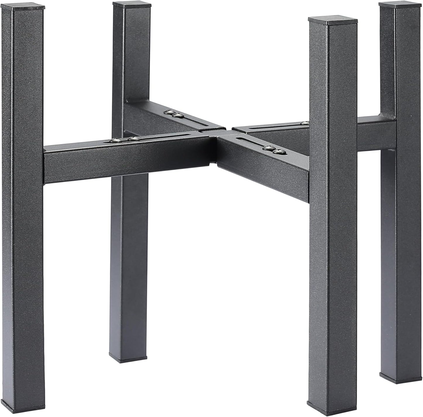 YueTong 2 Pack Indoor Plant Stand for Large Plants, Outdoor Plant Stands Fits 12-16 inch Pot,Adjustable Metal Heavy Duty Planter Stand(Matte Black)