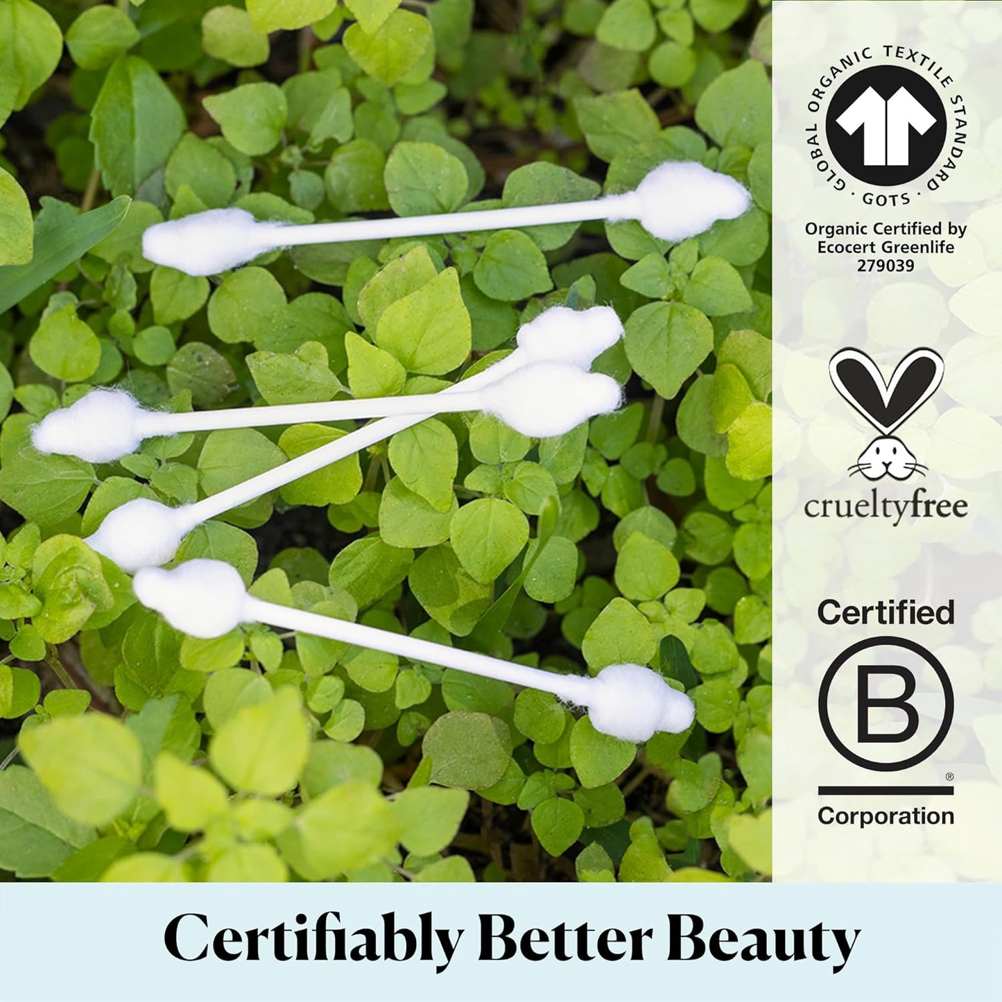 Sky Organics - Organic Baby Cotton Swabs, 60 ct. - Ultra Soft Baby Safe Tips - Strong & Durable - Hypoallergenic - Chlorine Free - Natural, Vegan & Cruelty Free - Skin Care & Baby Care