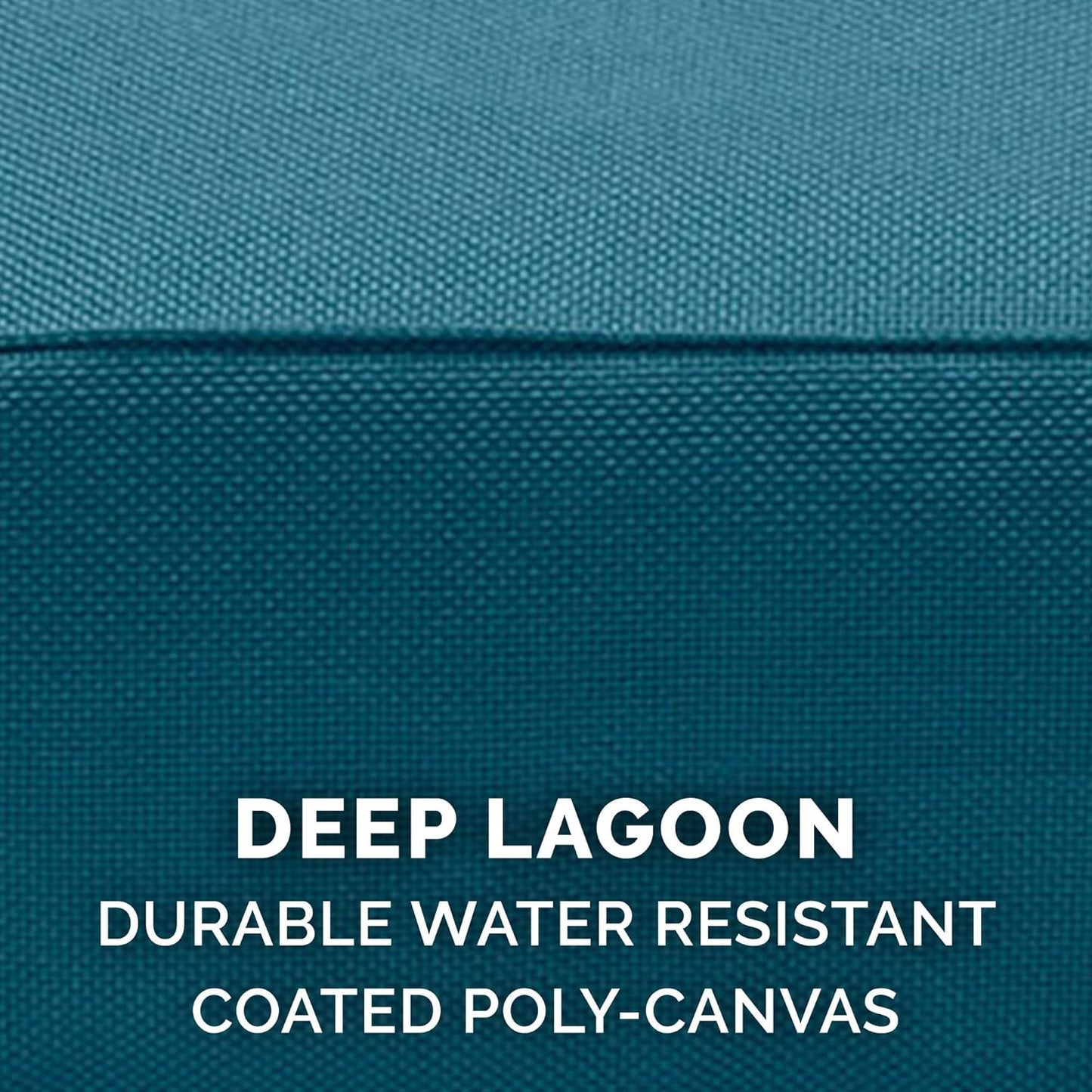 Furhaven Indoor/Outdoor Logo Oxford Polycanvas Mattress - Water-Resistant Orthopedic Dog Bed w/ Removable Cover, 125 lb max - Deep Lagoon, Large