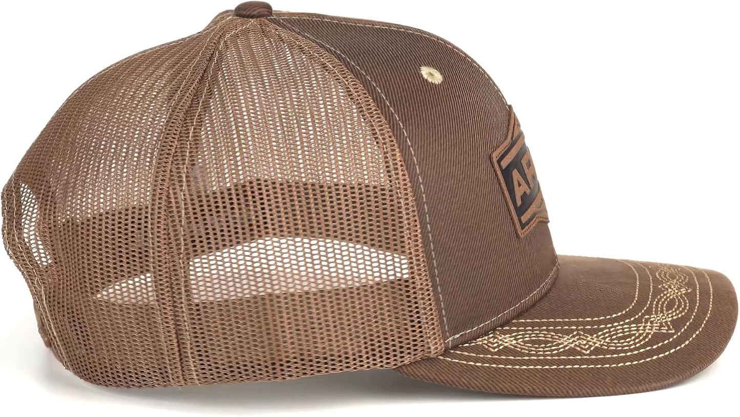 Ariat Men's Black Red Gray Mesh Hat