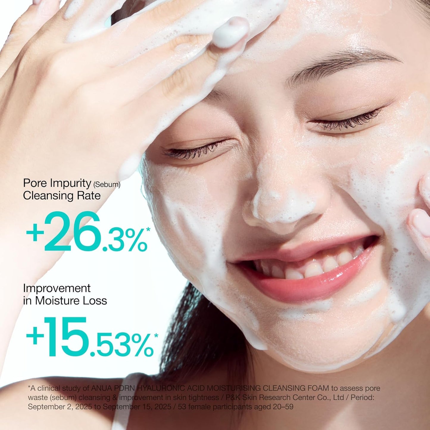 ANUA PDRN Hyaluronic Acid Moisturizing Cleansing Foam, Hydrating Facial Cleanser for Dry Skin, Daily Gentle Face Wash with Salmon DNA, Balancing & Pore Care, Korean Skincare (5.07 fl oz)