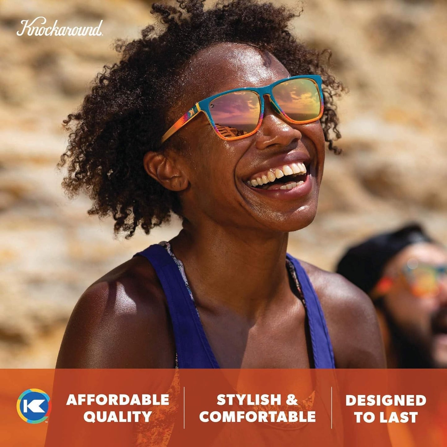 Knockaround Fast Lanes Sport Polarized Lightweight Sunglasses for Men & Women - UV400 Protection - Running