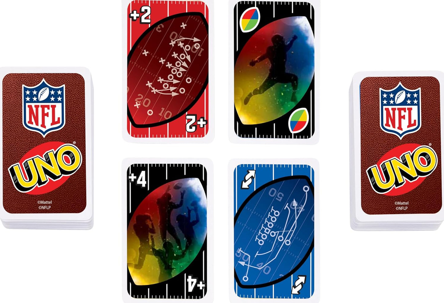 Mattel Games UNO NFL Card Game in Storage Tin Box for Kids, Adults, Parties & Travel with NFL Team Logos & Special Rule (Amazon Exclusive)