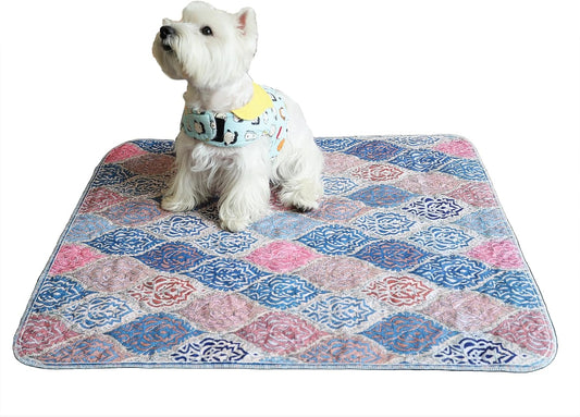 Washable Dog Pads, 2 Pack Reusable Puppy Training Pads Super Absorbent Waterproof Dog Training Pads Non Slip Potty Pads Sanitary Pads Cat Litter Pads (18*24inch(2pieces))