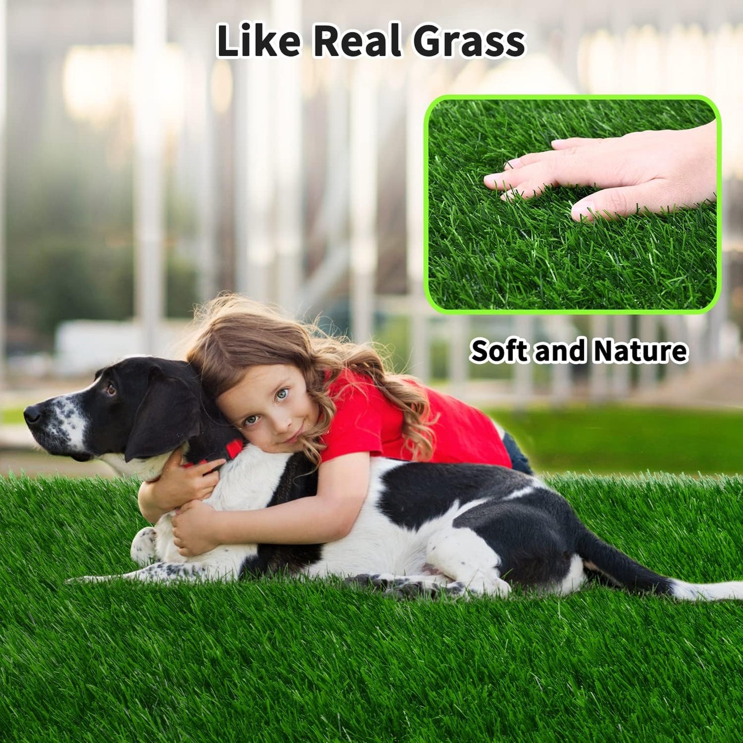 Grass Pad for Dogs 39.3 x 31.5 inches Strong Absorbency Soft Artificial Grass for Pets Potty Training, Easy to Clean Fake Grass for Dog Indoor Outdoor Use(1 Pack)