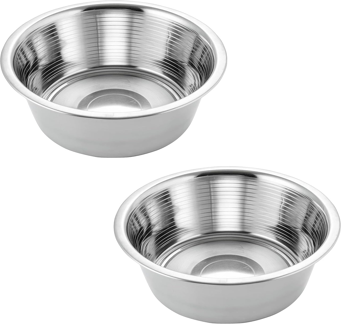 Pet Feeder Stainless Steel Dog Bowls Replacement 2-Pack Food Bowl, 8" Diameter, 2.8" Height Water Metal Bowls 7 Cups for Raised Feeder with Opening 7.5"- 8"