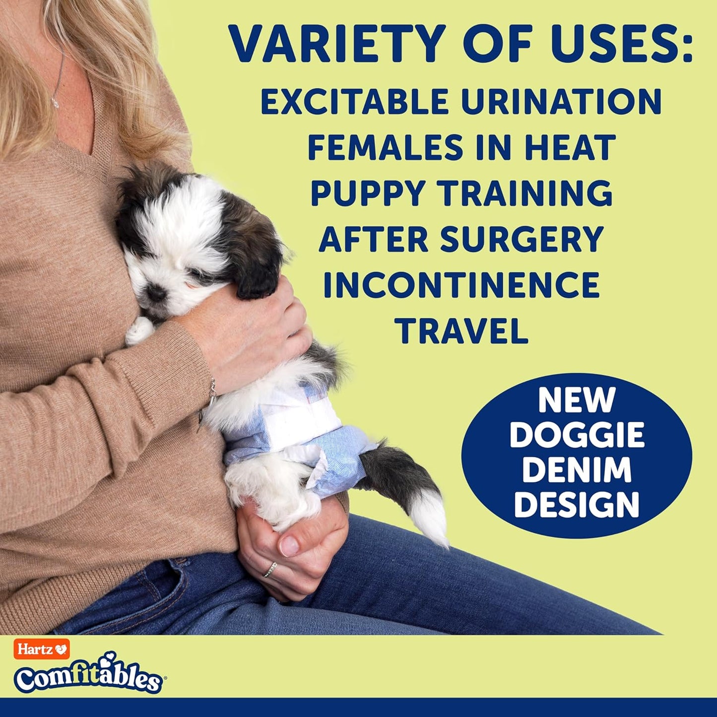 Hartz Disposable Dog Diapers, Size M 32 count, Comfortable & Secure Fit, Easy to Put On