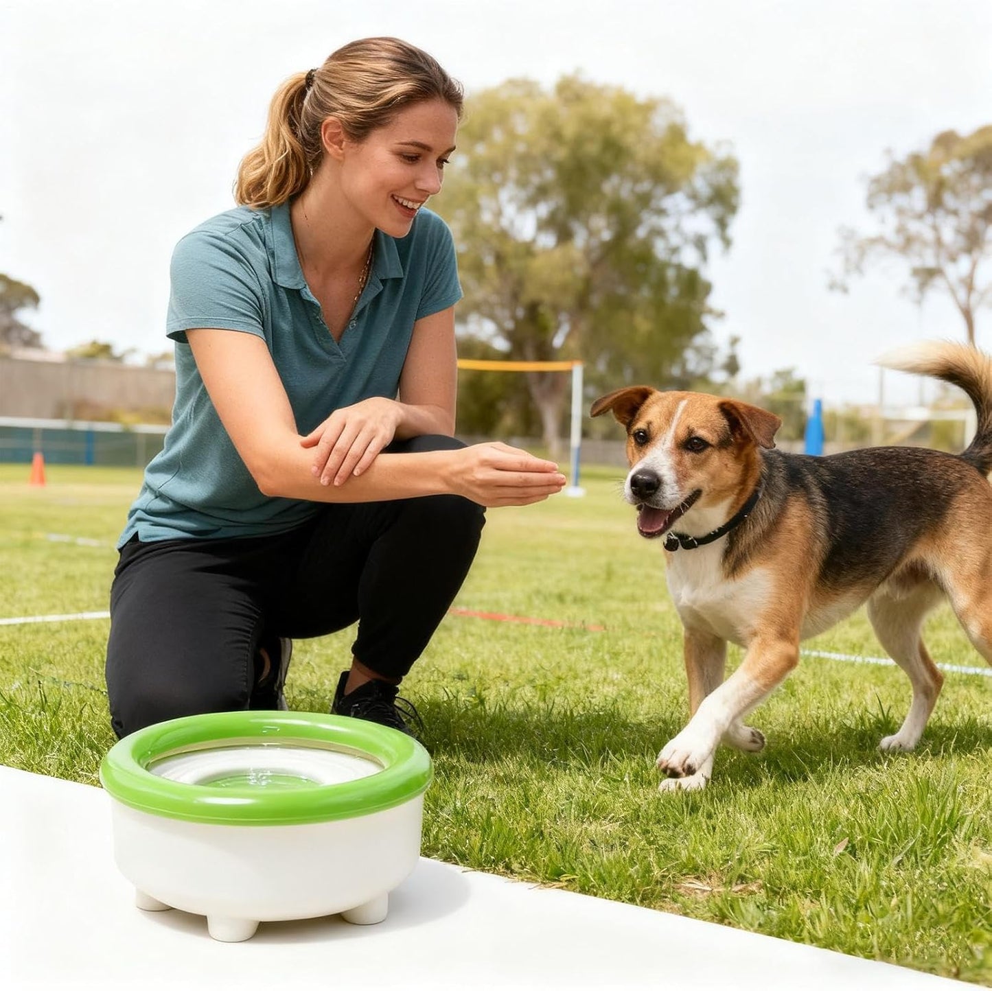 No Drip Dog Water Bowl - 1500ML Fountain Dispenser | Spill Proof Cat Water Bowl with Non-Slip Base - for Kitten Small Medium Breed Feeding Bunny Kennel Cage Outdoor Indoor Clean Floor