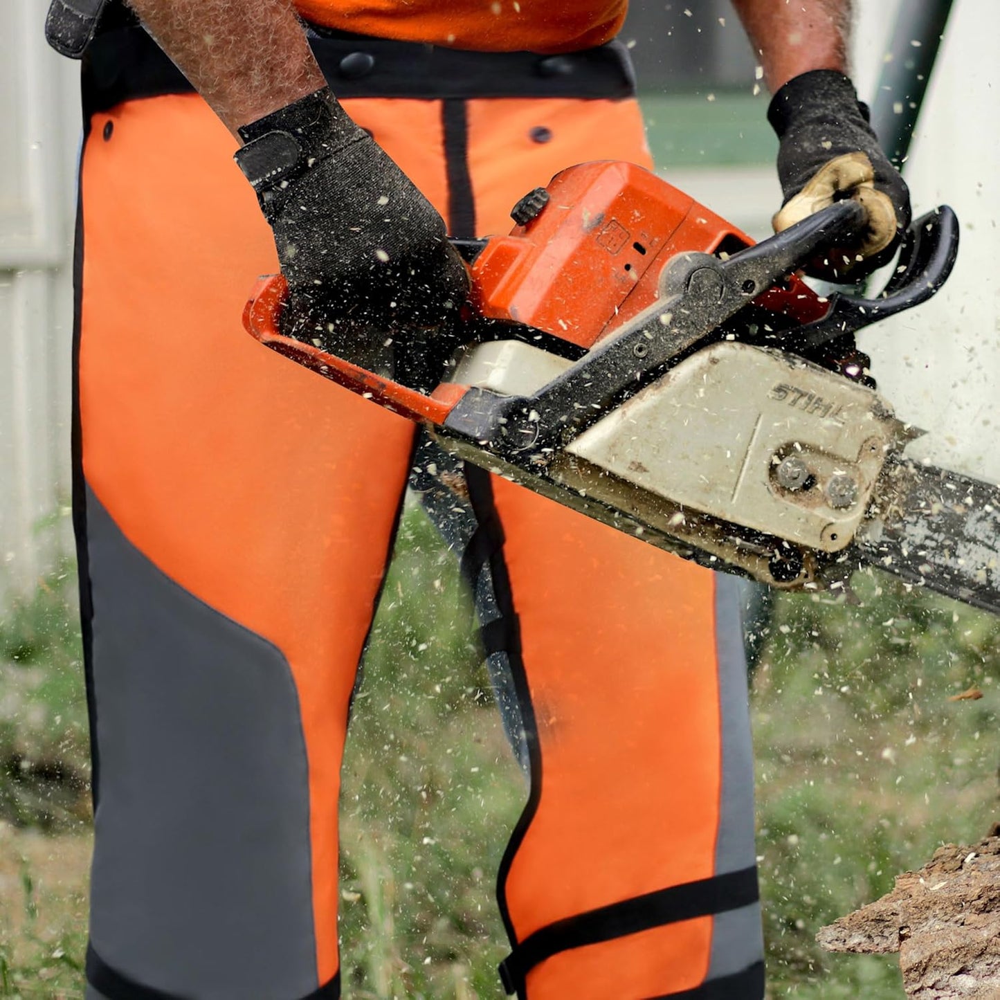 Chainsaw Chaps Apron Wrap for Men/Women,Chain Saw Pants,Adjustable Belt Chainsaw Safety Equipment