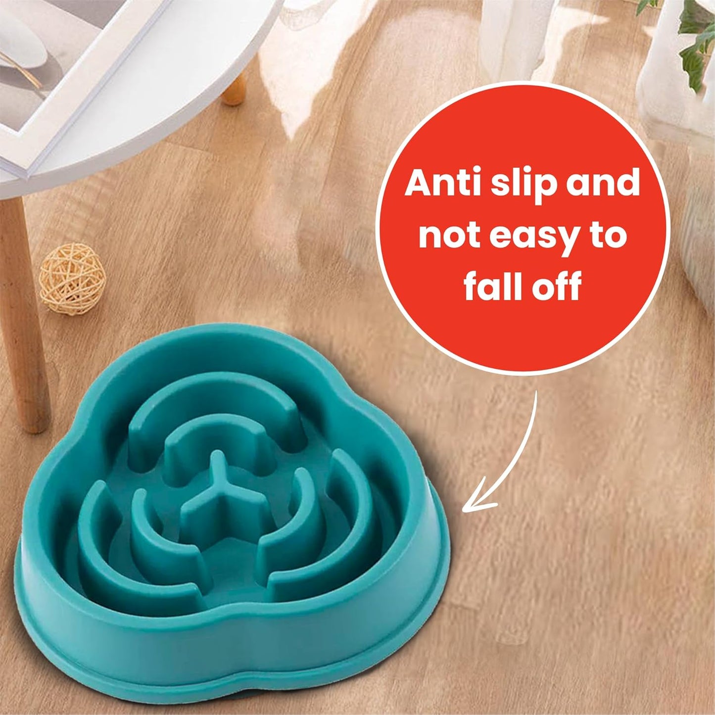 Dog Slow Feeder Bowl - Dog Dishes to Slow Down Eating - Puzzle Dog Food Bowl - Pet Bowl for Fast Eaters - Slows Down Pets Eating - Dog Bowl for Dry, Wet, & Raw Food - Dog Puzzles for All Breed Dogs