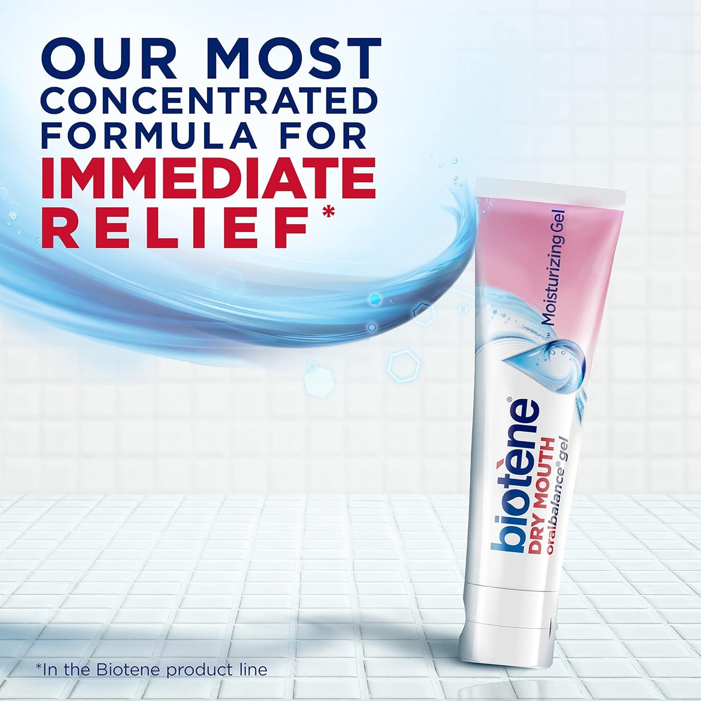 Biotene OralBalance Moisturizing Gel, Alcohol Free Gel and Dry Mouth Gel, Flavor Free - 1.5 oz