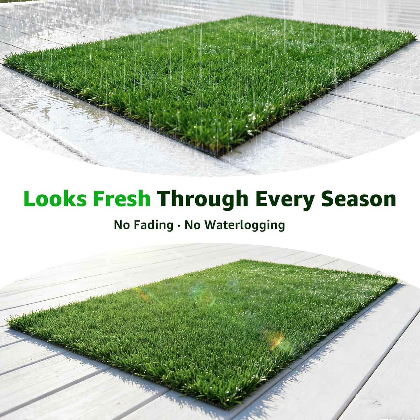 Artificial Grass Pad for Dogs Potty: Fake Grass for Dogs Puppy Potty Training to Pee and Poop on Balcony, Backyard, Patio, Apartment - Protect Floor and Furnitures, 2X Faster Drainage, Easy to Clean