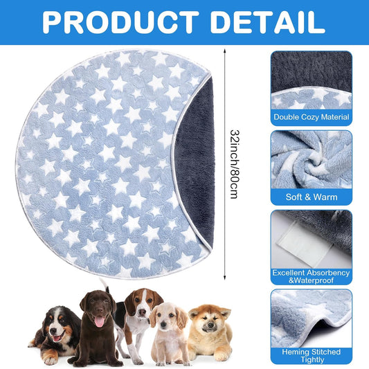 Whelping Pen for Dogs Portable Whelping Box Pool for Small Dogs Puppies with Reusable Pee Pad Washable(Blue,32 x 8 Inch)