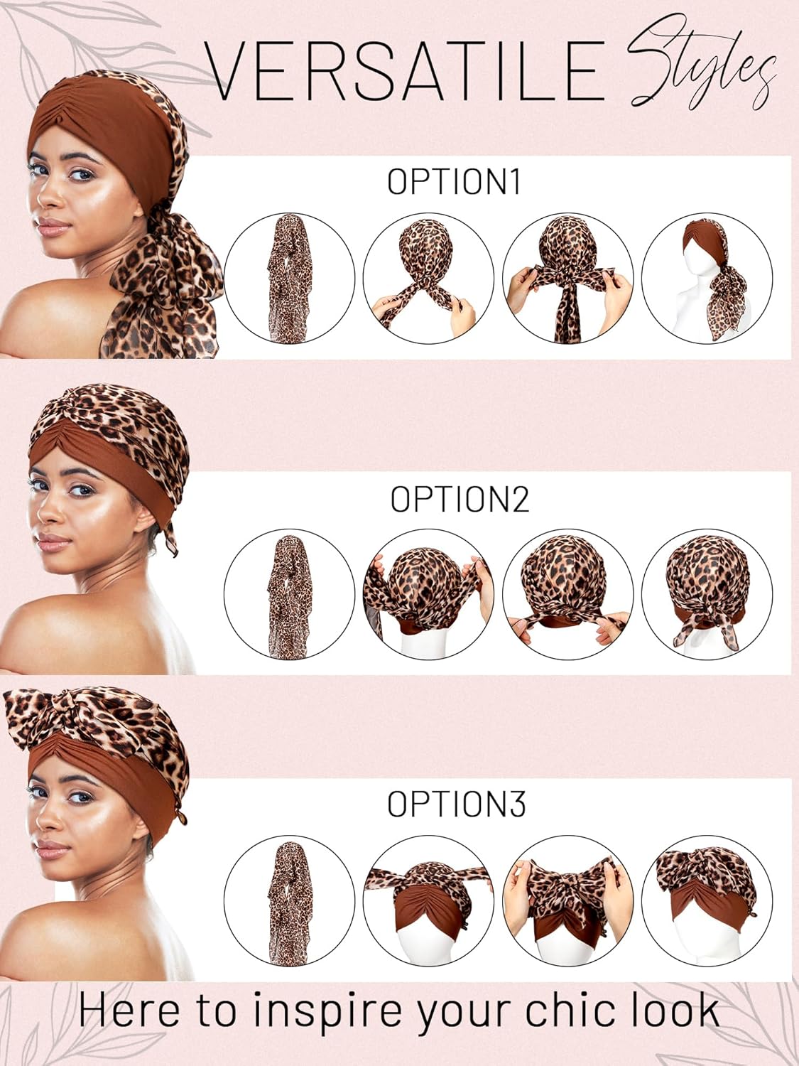 4 Pcs Chemo Headwear for Women, Cancer Chemo Head Wraps Turbans Cancer Head Scarf Caps for Women Patients Gifts