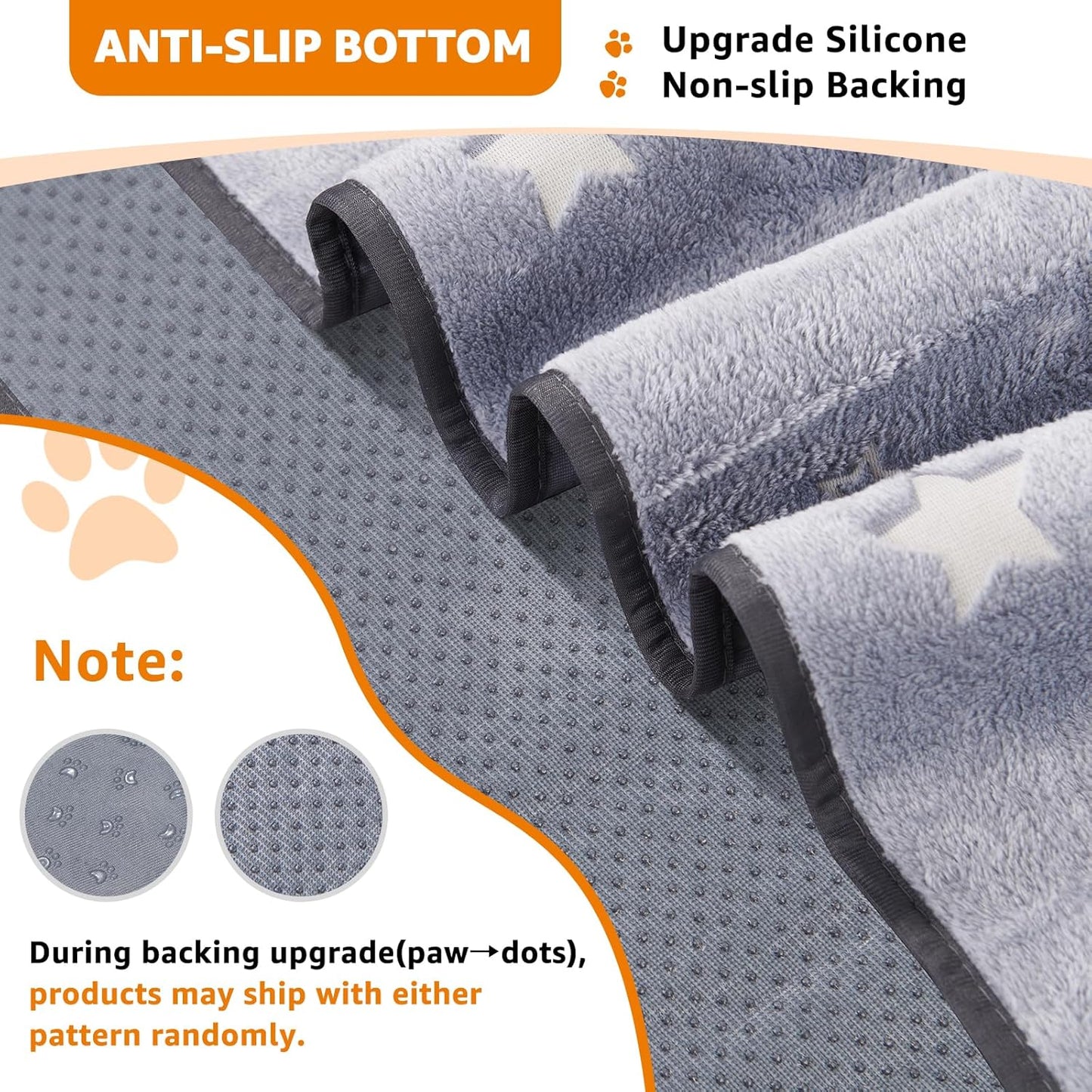 LOOBANI Washable Pee Pads for Dogs, 2 Pack 31 x 36 in Reusable Pee Pads for Dog Mat Puppy Mats Training Non Slip Whelping Mat for Dog Playpen, Crate, Car, Grey