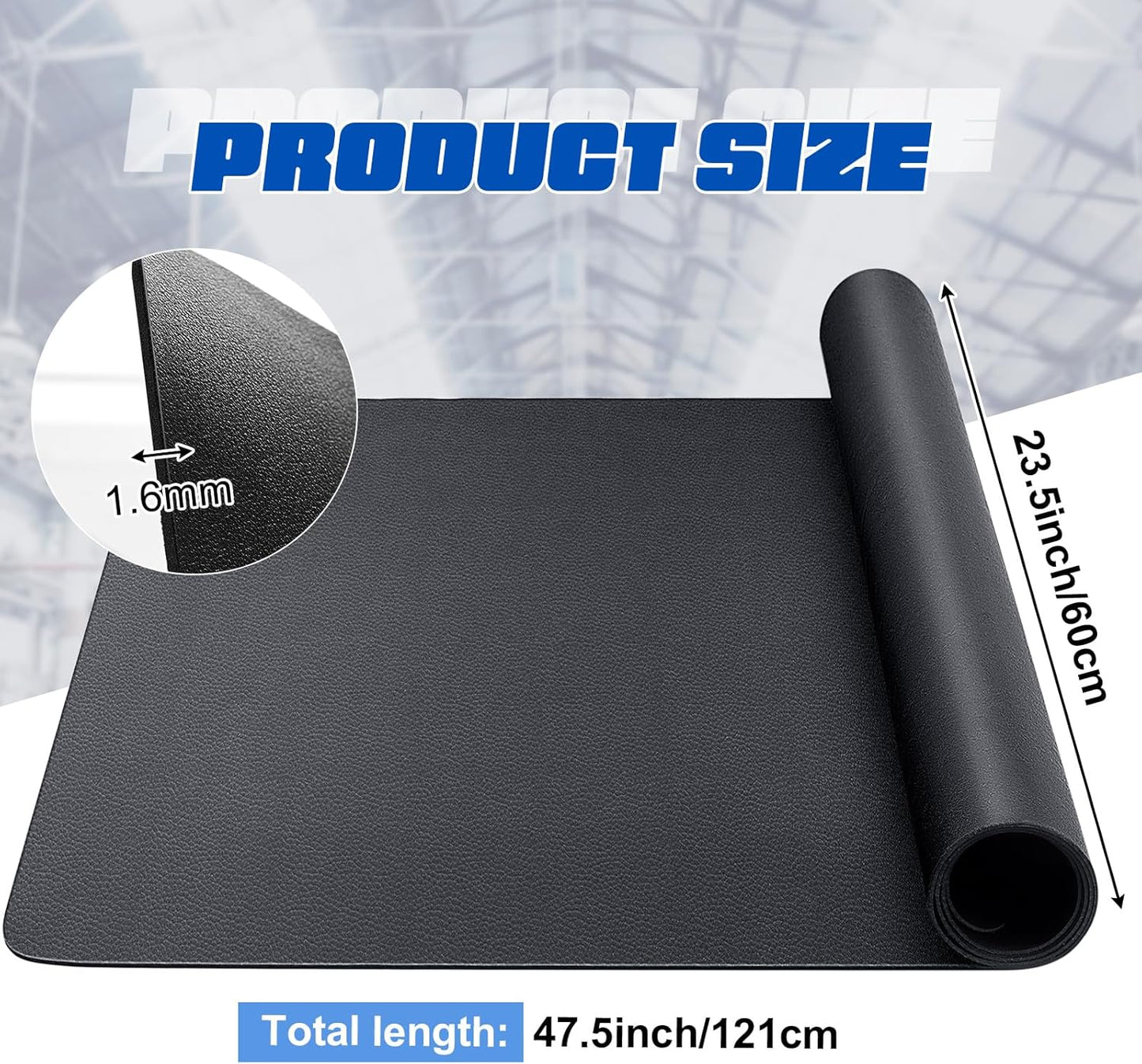 1 Pcs Work Bench Mat Top 24 x 48 Inches, PU Leather Workbench Pad Topper, Cuttable, Easy to Clean, Scratch Resistant, Protects Work Bench Tabletop Countertop
