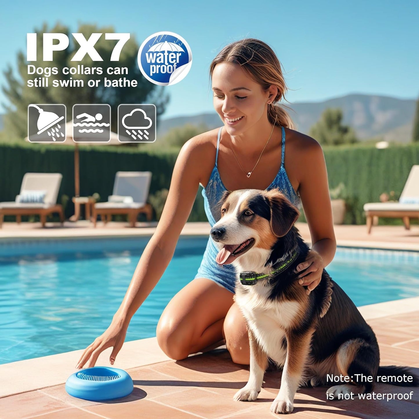 Dog Training Collar with Remote, 2600FT Range,4 Training Modes Beep, Shake, Safe Shock, LED Light,Rechargeable IPX7 Waterproof for All Breeds Sizes, withThree Receiver Collars for 3 Dogs