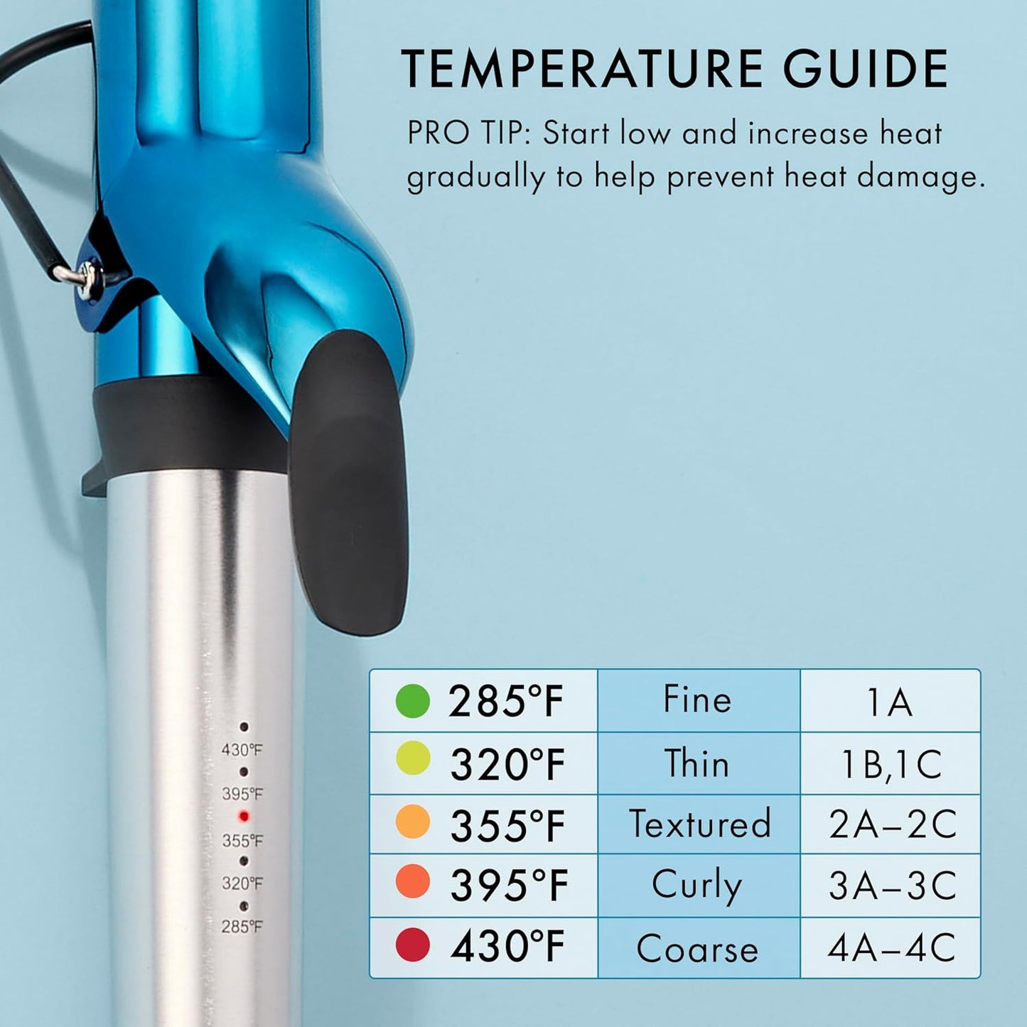 Nano Titanium Professional Curling Iron with Extended/Long Barrel Perfect for Longer Hair