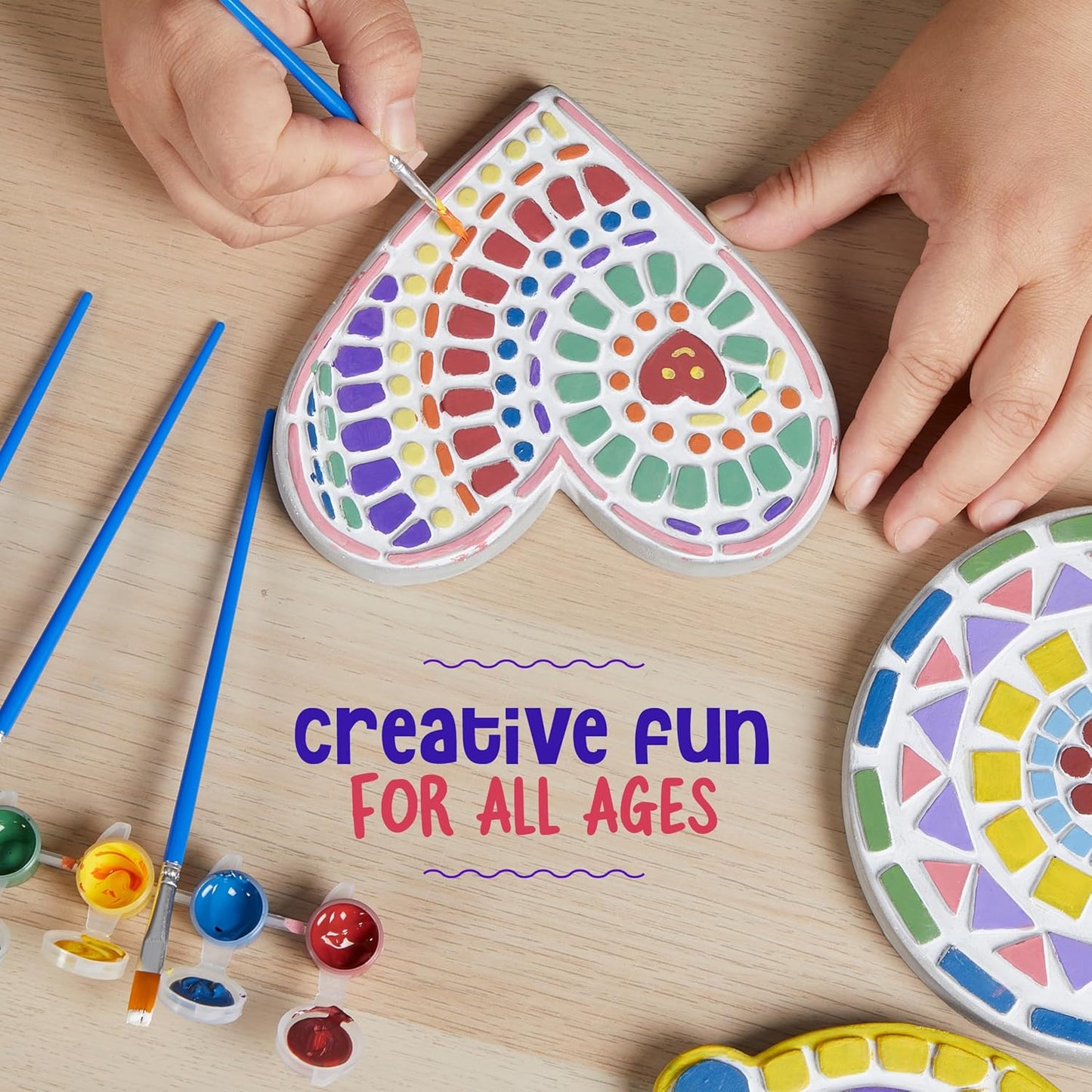 Dan&Darci Stepping Stones Painting Kit for Kids - Outdoor Crafts - Paint 5 Garden Stone - Unicorn Craft Kits for Boys, Girls Ages 6-12 - Easter Gifts for Boy, Girl Age 6, 7, 8, 9, 10 + Year Old