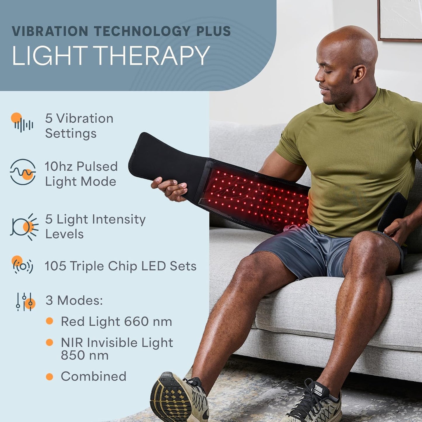 Lifepro Red Light Therapy Belt – Allevared Infrared Red Light Therapy for Body, Back Pain and Shoulder - 660nm & 850nm Near Infrared Heating Pad – Adjustable & Portable for Wellness & Relaxation