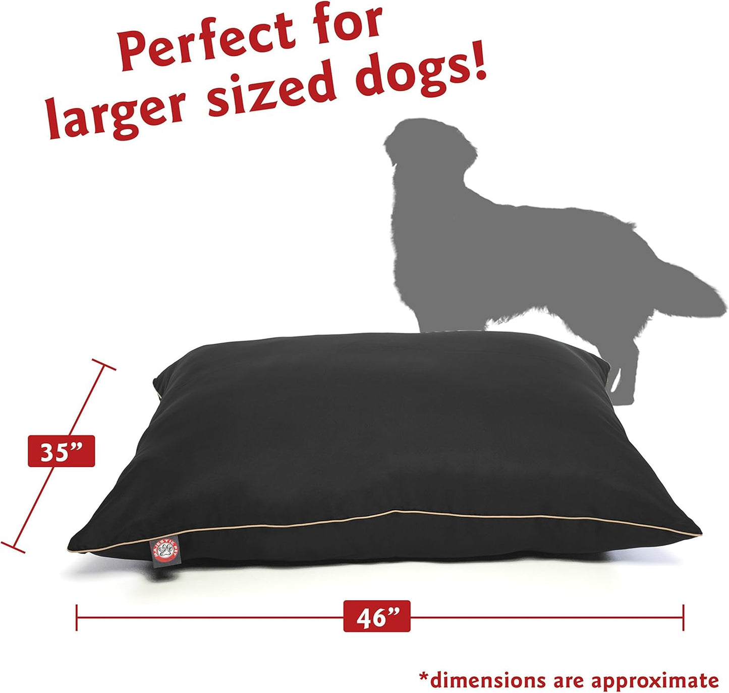 Large 35x46 Super Value Dog Pet Bed - Black