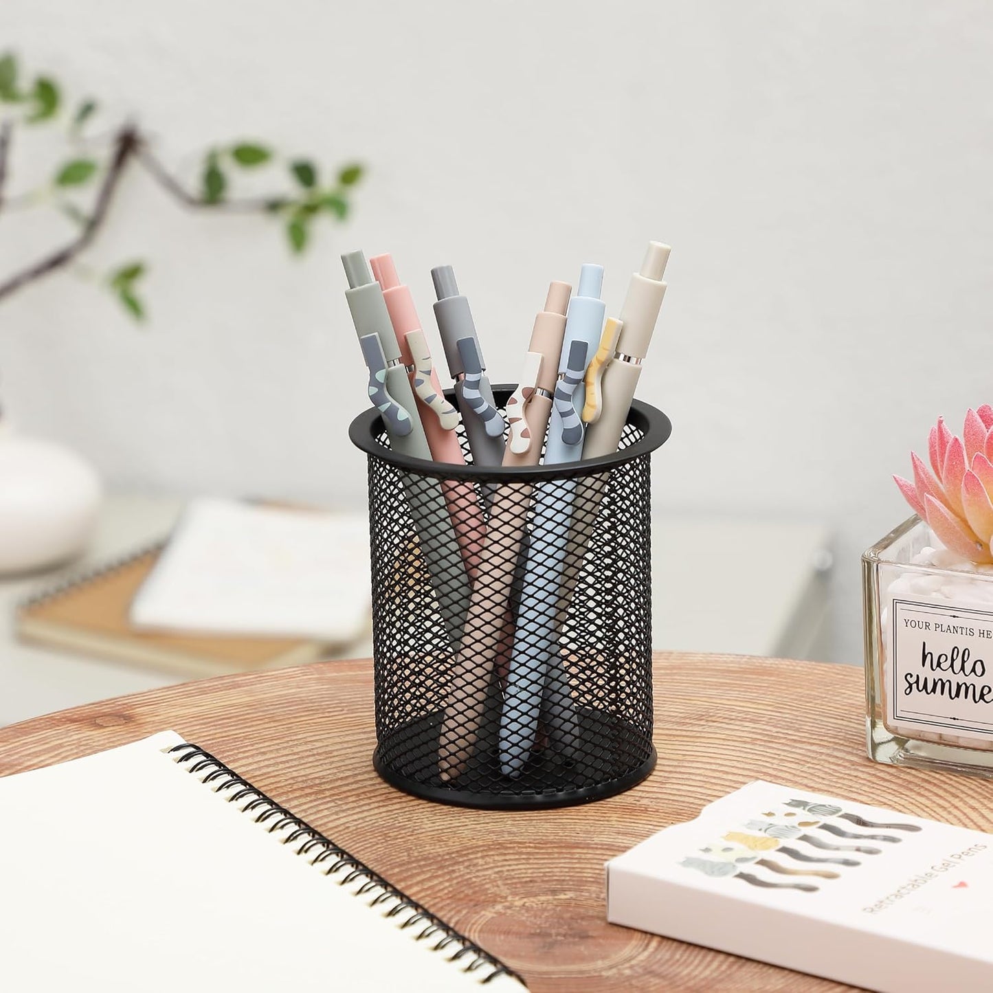 Mr. Pen- Retractable Gel Pens, 6 Pack, Black Ink, Cat Gel Pens, Cat's Tail Gel Pen Fine Point 0.5mm, Retractable Pens