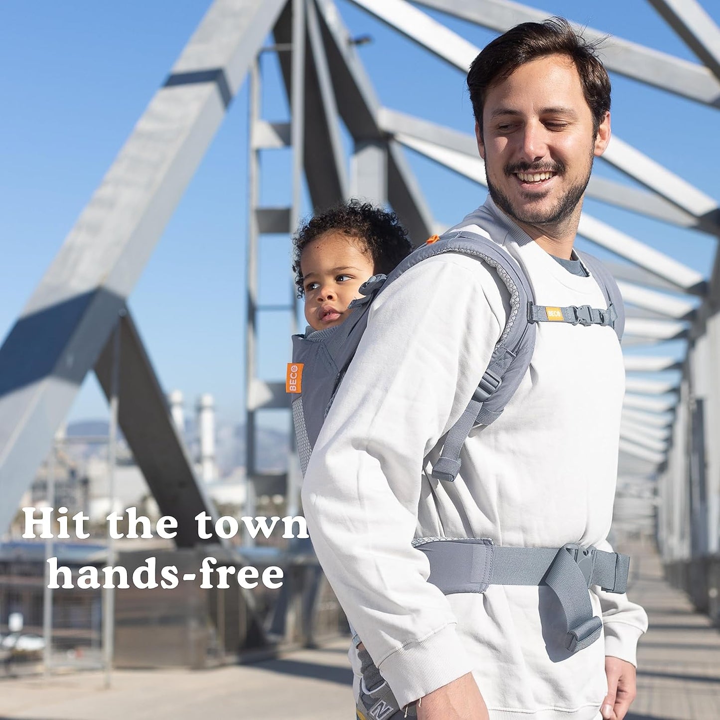 Beco Toddler Carrier (20-60 lbs) with Breathable 3D Mesh & Extra Wide Seat - Front-Carry & Backpack Style - Lightweight Sling Carrier for Children from 18months - Cool Dark Grey
