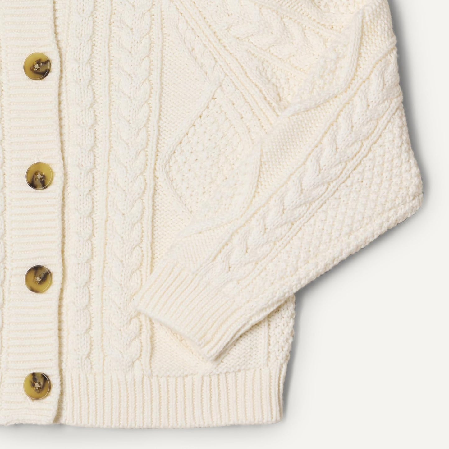 Amazon Essentials x Sofia Grainge Unisex Toddlers and Babies' Cable Knit Fisherman Cardigan Sweater