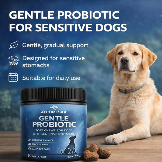 Probiotics for Dogs – Dog Probiotic Soft Chews for Digestive & Gut Health, Yeast Balance,3 Billion CFU with Prebiotic Inulin & Pumpkin, Gentle Formula for Sensitive Stomachs, Chicken Flavor, 90 Count