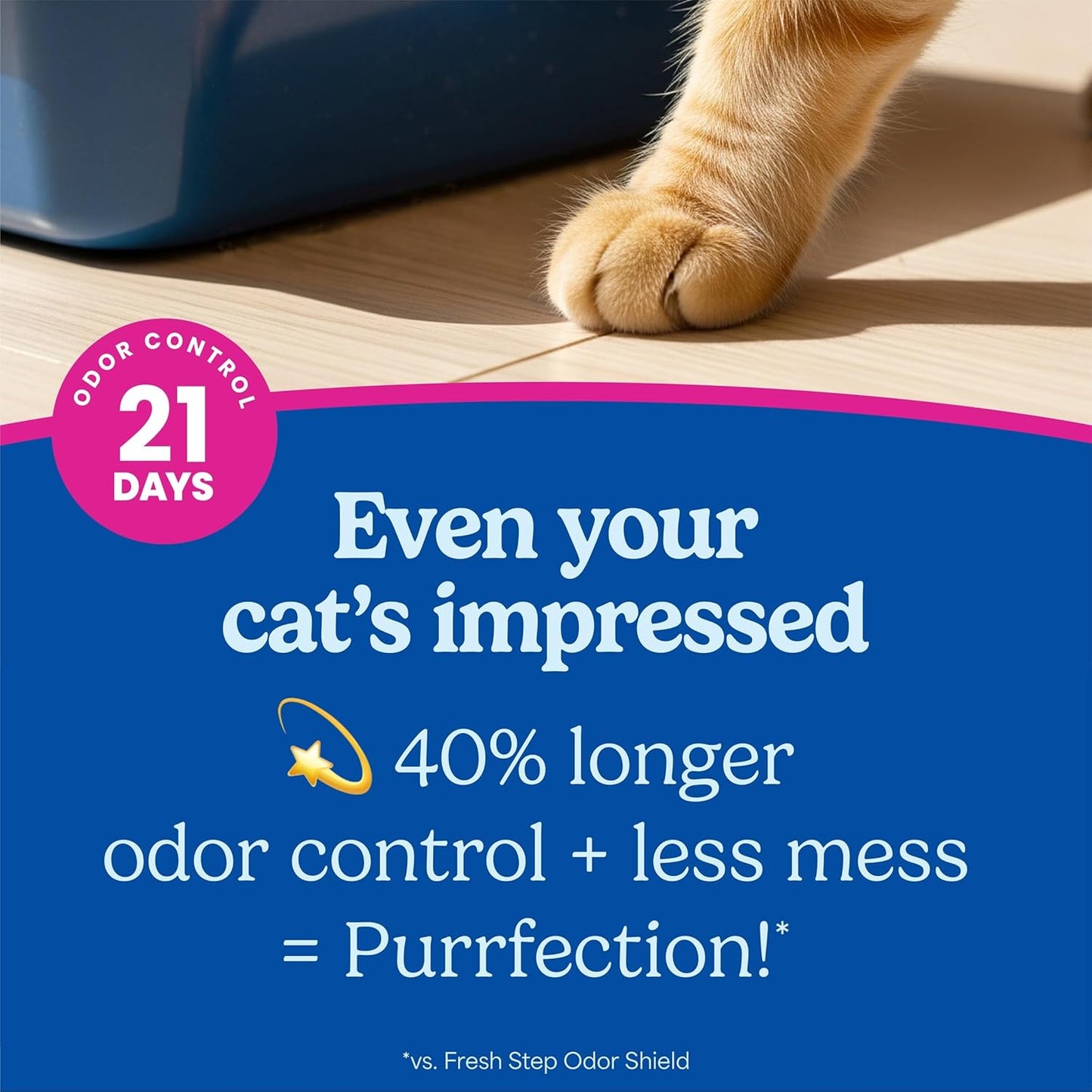 Fresh Step Advanced Clean Paws Multi Cat Clumping Cat Litter with Febreze Freshness, Low Dust, Odor Control with Ammonia Block Tech, Compatible in Automatic Litter Boxes, 37 lbs. (2 x 18.5 lb.)